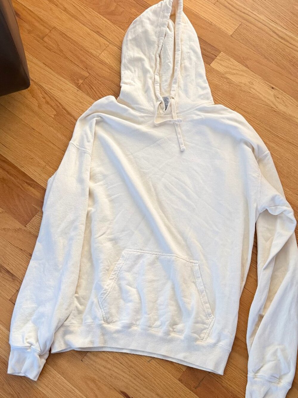 Comfort Wash - Hooded Sweatshirt - Pale Yellow - SIZE L